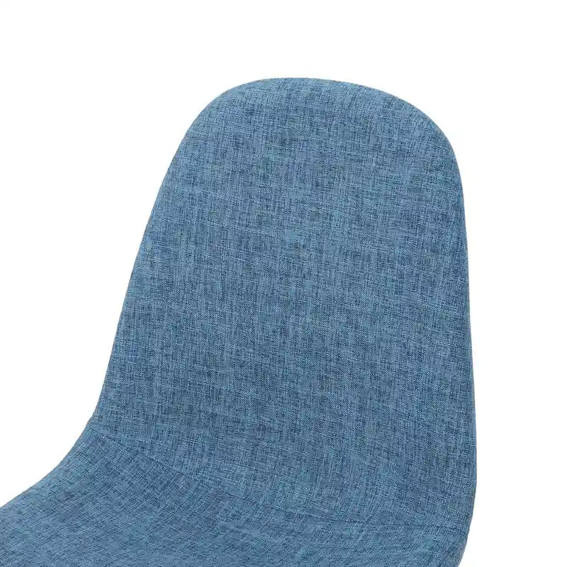 Sedia da pranzo in tessuto Mid-Century Verde / Grigio / Blu, set da 2