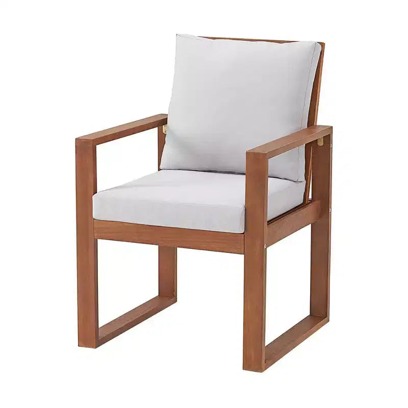 Set da pranzo da esterno 8 pezzi Alaterre Furniture, tavolo Weston con ombrellone a palo decentrato da 3 metri e sistema di inclinazione automatico