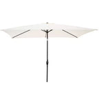 Set da pranzo da esterno Alaterre Furniture 8 pz, tavolo Weston con ombrellone rettangolare da 3 m