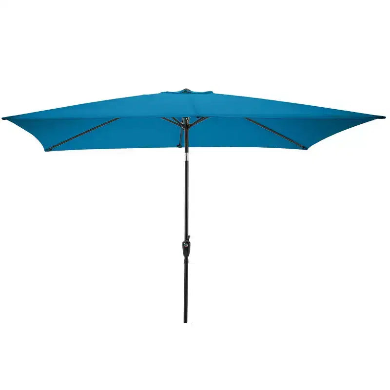 Set da pranzo da esterno Alaterre Furniture 8 pz, tavolo Weston con ombrellone rettangolare da 3 m