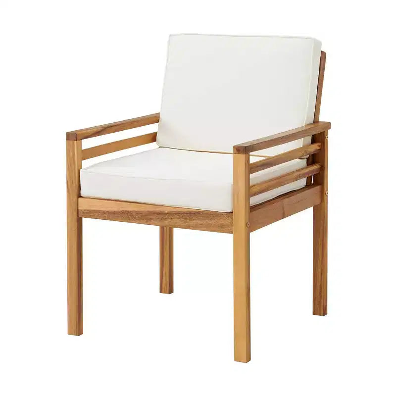 Set da pranzo da esterno Alaterre Furniture 6 pz, tavolo Okemo con ombrellone a inclinazione automatica da 3 m