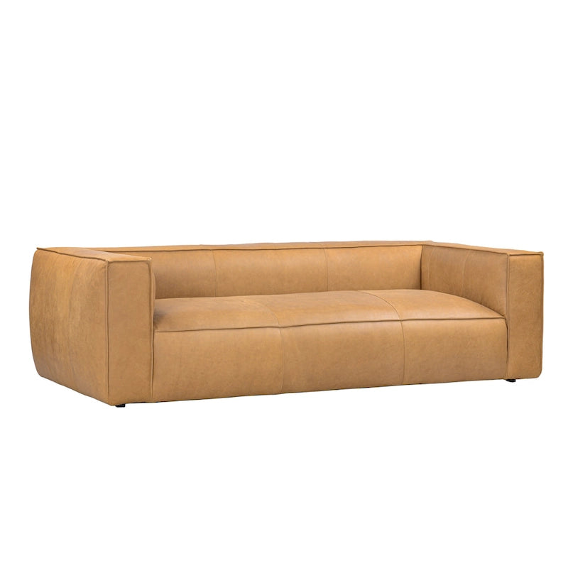 Divano in pelle moderno marrone/marrone chiaro, 2-3 posti