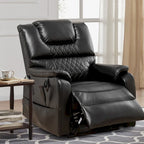 35.5W Dual Electric Power Lift Recliner,Massage&Heat,180 degrees