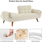 Divano letto futon in velluto verde / grigio chiaro / giallo / grigio scuro / beige, schienale regolabile, 2 posti
