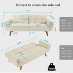 Divano letto futon in velluto verde / grigio chiaro / giallo / grigio scuro / beige, schienale regolabile, 2 posti