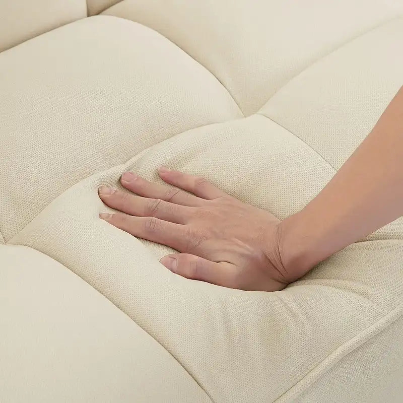 Divano letto futon in velluto verde / grigio chiaro / giallo / grigio scuro / beige, schienale regolabile, 2 posti