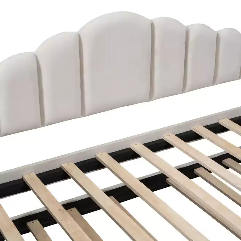 Divano letto singolo in velluto con letto estraibile/2 cassetti e porte di ricarica USB 4Q - ModernLuxe