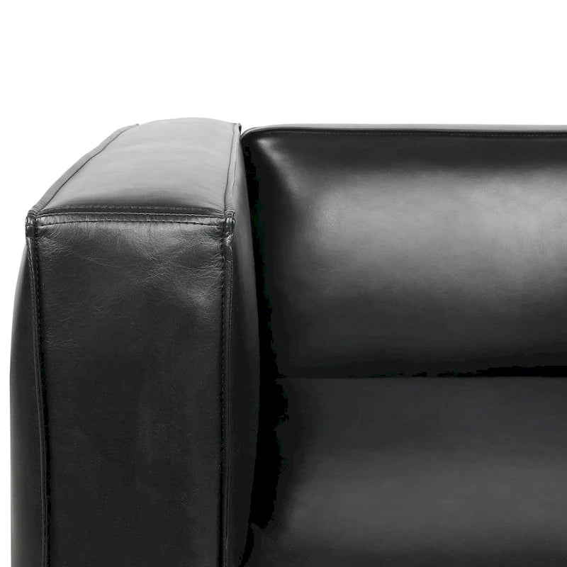 Poltrona Club Tuxedo in similpelle – Gambe noce scuro, Seduta singola