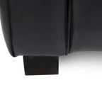 Poltrona Club Tuxedo in similpelle – Gambe noce scuro, Seduta singola