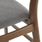 Sedie da pranzo in legno con rivestimento in tessuto (set da 2) di Christopher Knight