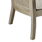 Poltrona singola accent con schienale in canna color crema/sabbia/nera