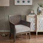 Poltrona singola accent con schienale in canna color crema/sabbia/nera