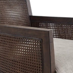 Poltrona singola accent con schienale in canna color crema/sabbia/nera