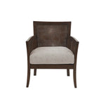 Poltrona singola accent con schienale in canna color crema/sabbia/nera
