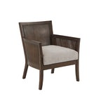 Poltrona singola accent con schienale in canna color crema/sabbia/nera
