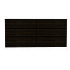 Nero / Bianco / Grigio chiaro / Rovere chiaro — Cassettiera a 6 cassetti, 1 persona