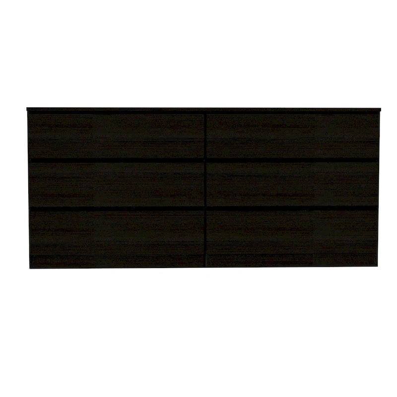 Nero / Bianco / Grigio chiaro / Rovere chiaro — Cassettiera a 6 cassetti, 1 persona