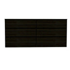 Nero / Bianco / Grigio chiaro / Rovere chiaro — Cassettiera a 6 cassetti, 1 persona