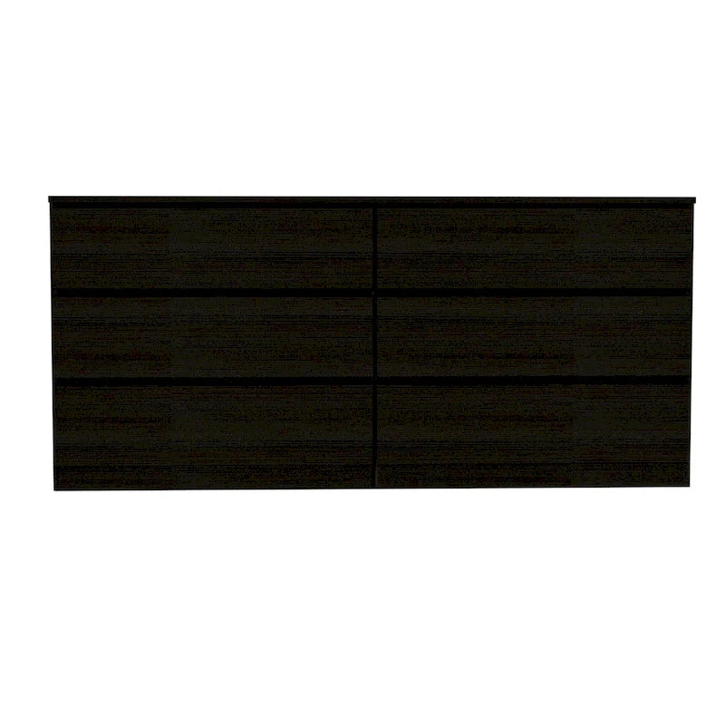 Nero / Bianco / Grigio chiaro / Rovere chiaro — Cassettiera a 6 cassetti, 1 persona