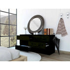 Nero / Bianco / Grigio chiaro / Rovere chiaro — Cassettiera a 6 cassetti, 1 persona