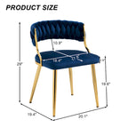 Sedia da pranzo in velluto grigio / viola / nero / blu navy / avorio / verde scuro, set da 4