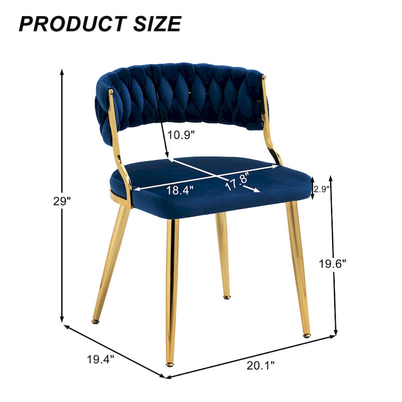 Sedia da pranzo in velluto grigio / viola / nero / blu navy / avorio / verde scuro, set da 4