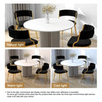 Sedia da pranzo in velluto grigio / viola / nero / blu navy / avorio / verde scuro, set da 4