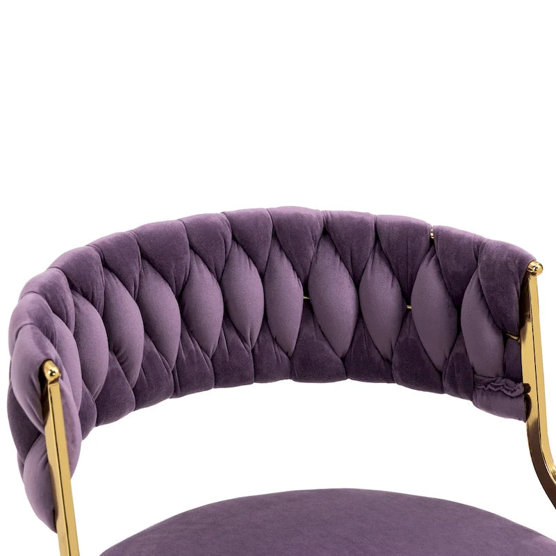 Sedia da pranzo in velluto grigio / viola / nero / blu navy / avorio / verde scuro, set da 4