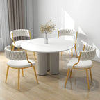 Sedia da pranzo in velluto grigio / viola / nero / blu navy / avorio / verde scuro, set da 4