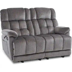 Divanetto Reclinabile Elettrico 2 Posti in Tessuto Rosso/Grigio/Beige/Blu/Marrone con Funzione Massaggio e Riscaldamento