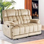 Divanetto Reclinabile Elettrico 2 Posti in Tessuto Rosso/Grigio/Beige/Blu/Marrone con Funzione Massaggio e Riscaldamento