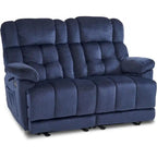 Divanetto Reclinabile Elettrico 2 Posti in Tessuto Rosso/Grigio/Beige/Blu/Marrone con Funzione Massaggio e Riscaldamento