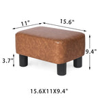 Poggiapiedi Pouf Contenitore in Similpelle PU Grigio/Grigio Scuro/Marrone, Rettangolare, 1 Persona