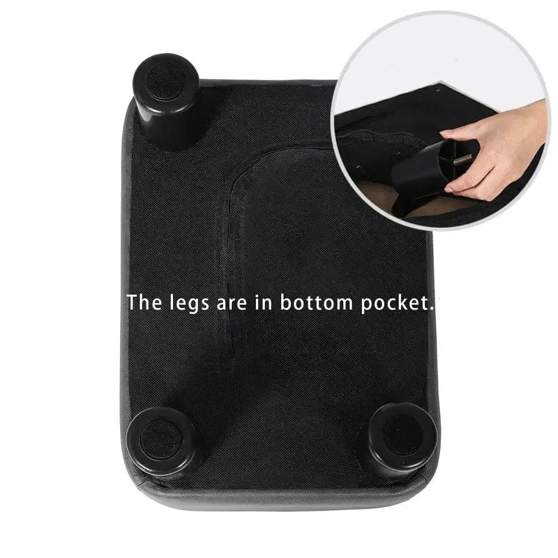 Poggiapiedi Pouf Contenitore in Similpelle PU Grigio/Grigio Scuro/Marrone, Rettangolare, 1 Persona