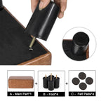 Poggiapiedi Pouf Contenitore in Similpelle PU Grigio/Grigio Scuro/Marrone, Rettangolare, 1 Persona