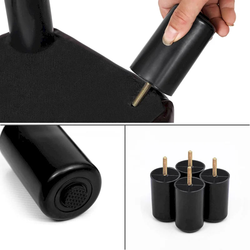 Poggiapiedi Pouf Contenitore in Similpelle PU Grigio/Grigio Scuro/Marrone, Rettangolare, 1 Persona
