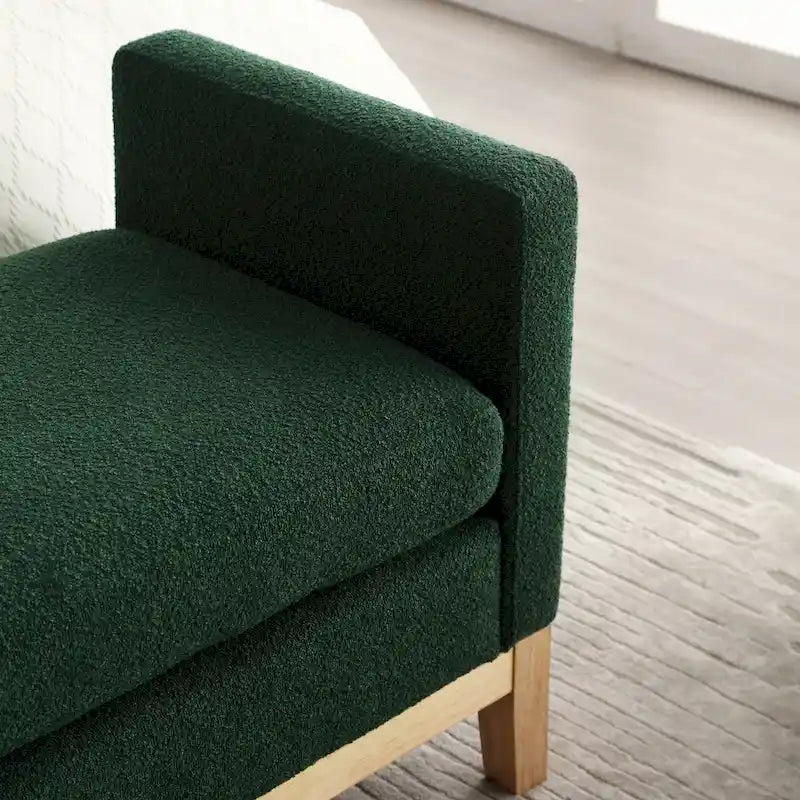 Panca Rivestita in Bouclé – Avorio / Caramello / Verde / Blu Marino / Grigio Chiaro / Nero – 1 Posto
