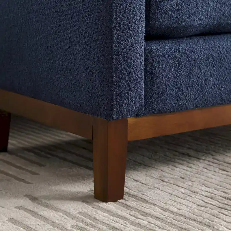 Panca Rivestita in Bouclé – Avorio / Caramello / Verde / Blu Marino / Grigio Chiaro / Nero – 1 Posto