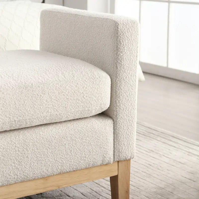 Panca Rivestita in Bouclé – Avorio / Caramello / Verde / Blu Marino / Grigio Chiaro / Nero – 1 Posto