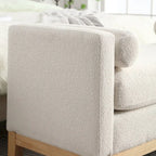 Panca Rivestita in Bouclé – Avorio / Caramello / Verde / Blu Marino / Grigio Chiaro / Nero – 1 Posto