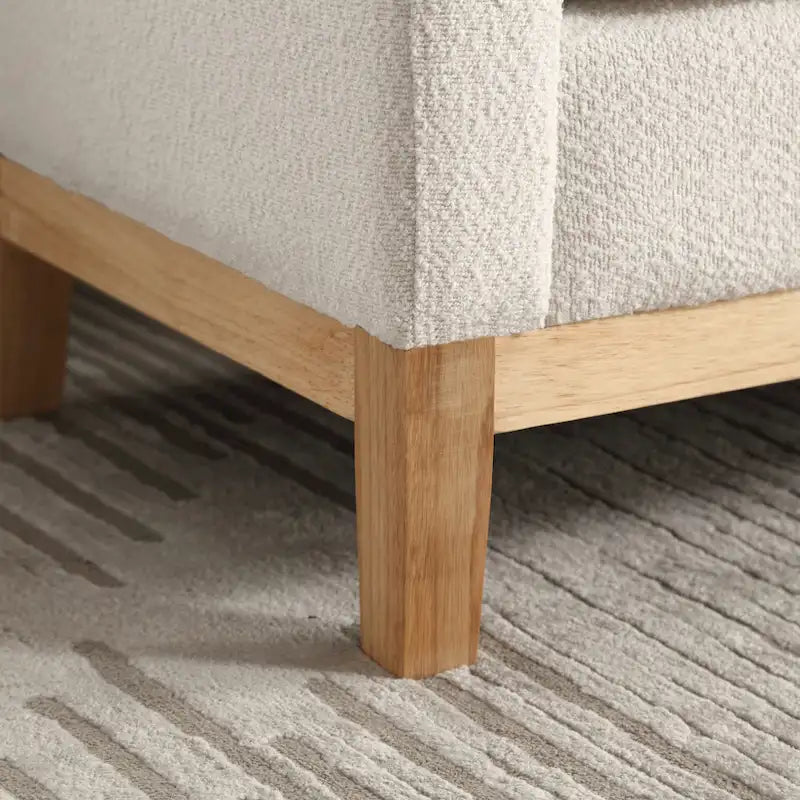 Panca Rivestita in Bouclé – Avorio / Caramello / Verde / Blu Marino / Grigio Chiaro / Nero – 1 Posto