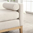 Panca Rivestita in Bouclé – Avorio / Caramello / Verde / Blu Marino / Grigio Chiaro / Nero – 1 Posto