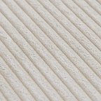 Divano componibile a U in velluto a coste, 5 posti con 5 cuscini, colore nero/beige/marrone chiaro