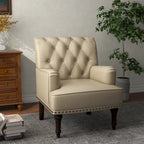 Poltrona accentata capitonné in ecopelle nera/marrone/beige – confezione da 1 o 2 pezzi