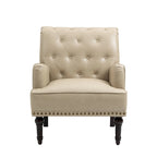 Poltrona accentata capitonné in ecopelle nera/marrone/beige – confezione da 1 o 2 pezzi