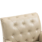 Poltrona accentata capitonné in ecopelle nera/marrone/beige – confezione da 1 o 2 pezzi