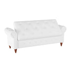Panca Pouf Contenitore in Tessuto con Braccioli Arrotondati, Bianco Crema / Rosa / Beige / Giallo / Grigio Scuro / Blu Navy / Verde Scuro, 1 Posto