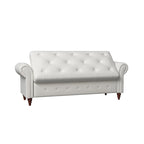 Panca Pouf Contenitore in Tessuto con Braccioli Arrotondati, Bianco Crema / Rosa / Beige / Giallo / Grigio Scuro / Blu Navy / Verde Scuro, 1 Posto