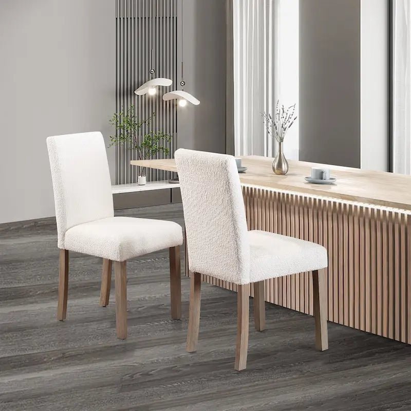 Sedia da pranzo Bouclé – Colori multipli, Set da 2