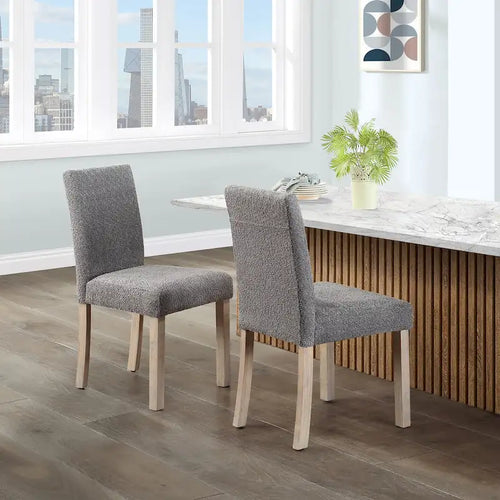 Sedia da pranzo Bouclé – Colori multipli, Set da 2